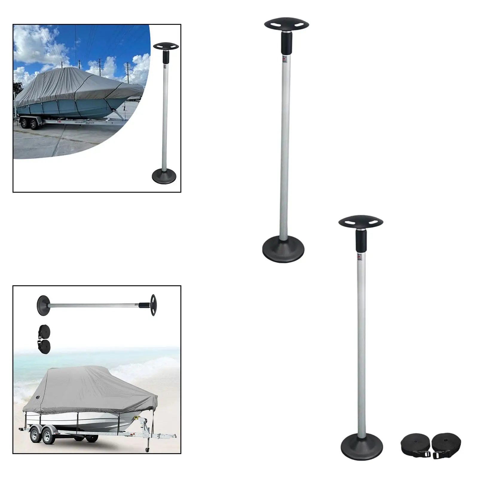 Boat Cover Support Pole Replace Locking for Pontoon Highly Stable Heavy Duty