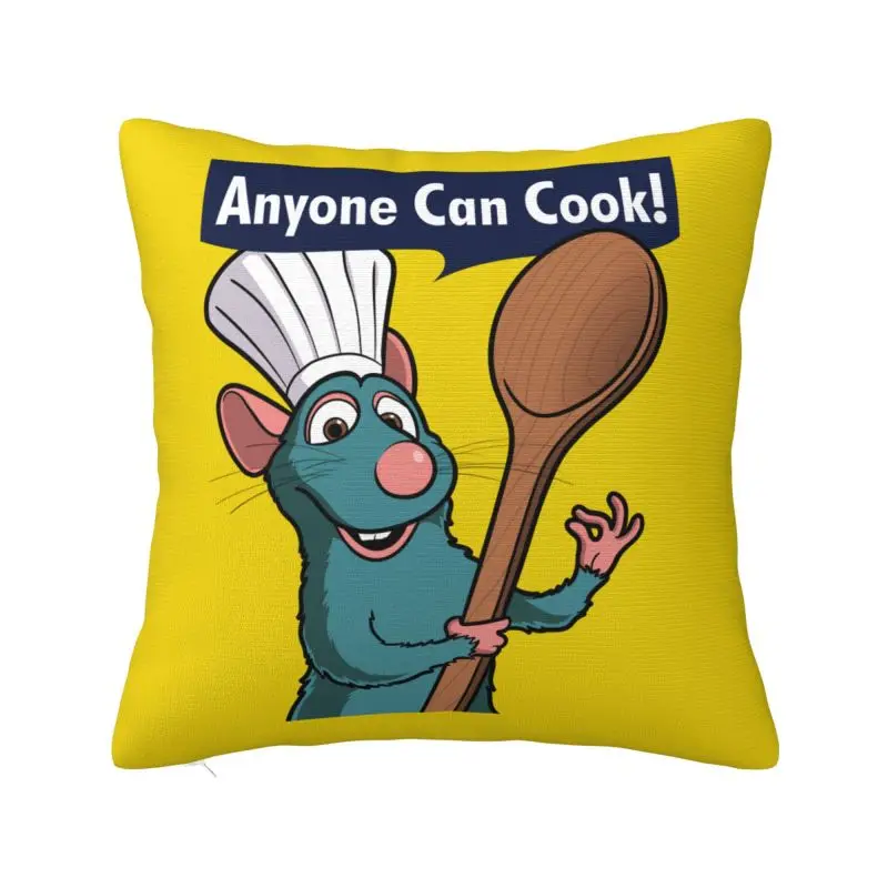 

Nordic Little Chef Ratatouille Remy Cushion Cover 45*45 cm Velvet Throw Pillow Case Home Decor Sofa Chair Pillowslip