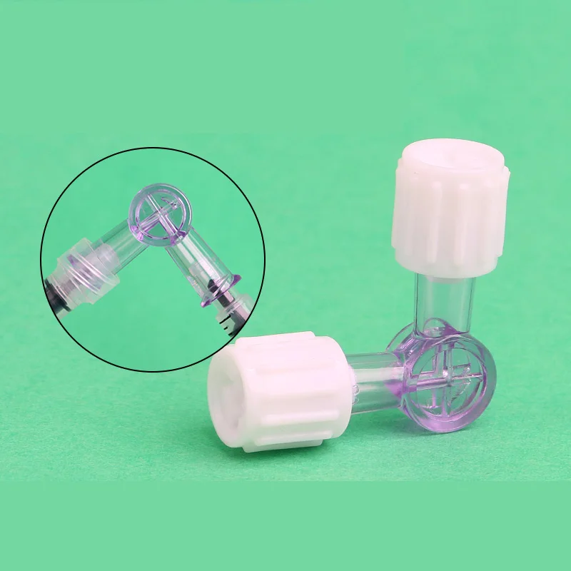 

Disposable suction tube, medical two-way water injection light mixing device infusion syringe adapter plug valve