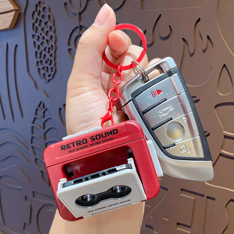 Cartoon Sound Out Music Recorder Key Chain Couple Bag Small Gift Car Key Chain Bag Pendant
