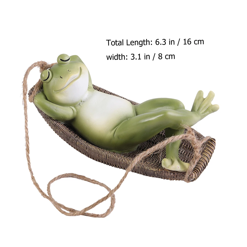 

Resin Frogs Craft Lightweight Garden Hanging Decor Unique Realistic Ornament Safe Yard Decorations Outdoor Hanging Frogs Statue