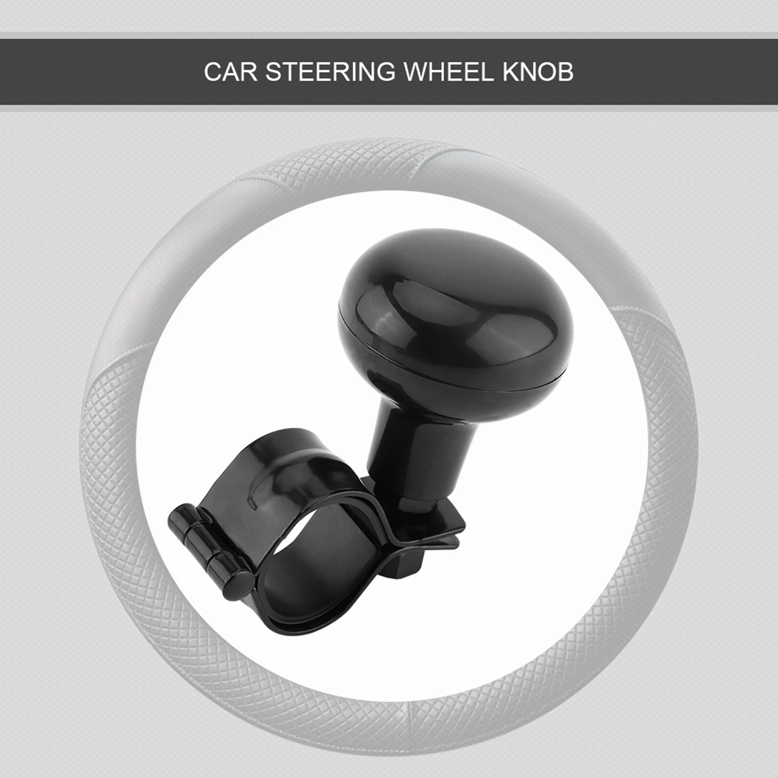 Black Universal Car Heavy Duty Steering Wheel Knob Spinner Handle Ball