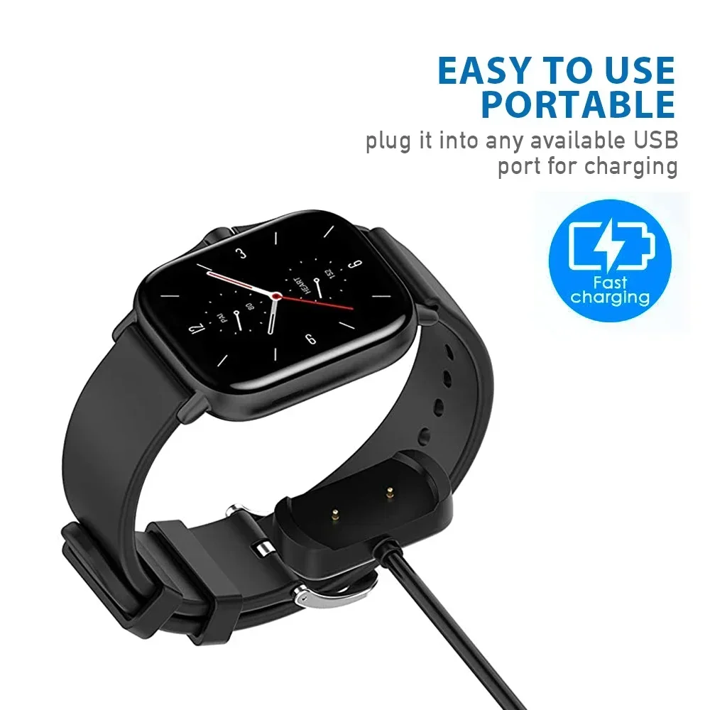 USB Charger For Amazfit GTR 2/GTR 2e/Bip U Pro/Pop Pro Charging Cable For Amazfit GTS 2 Mini/GTS 2e/T-rex Pro/Bip 3 Pro Charger