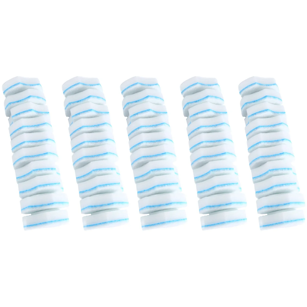 Cabezales de esponjas desechables para limpieza de inodoro, recambios de cepillo de inodoro, Material mejorado, 50 unidades