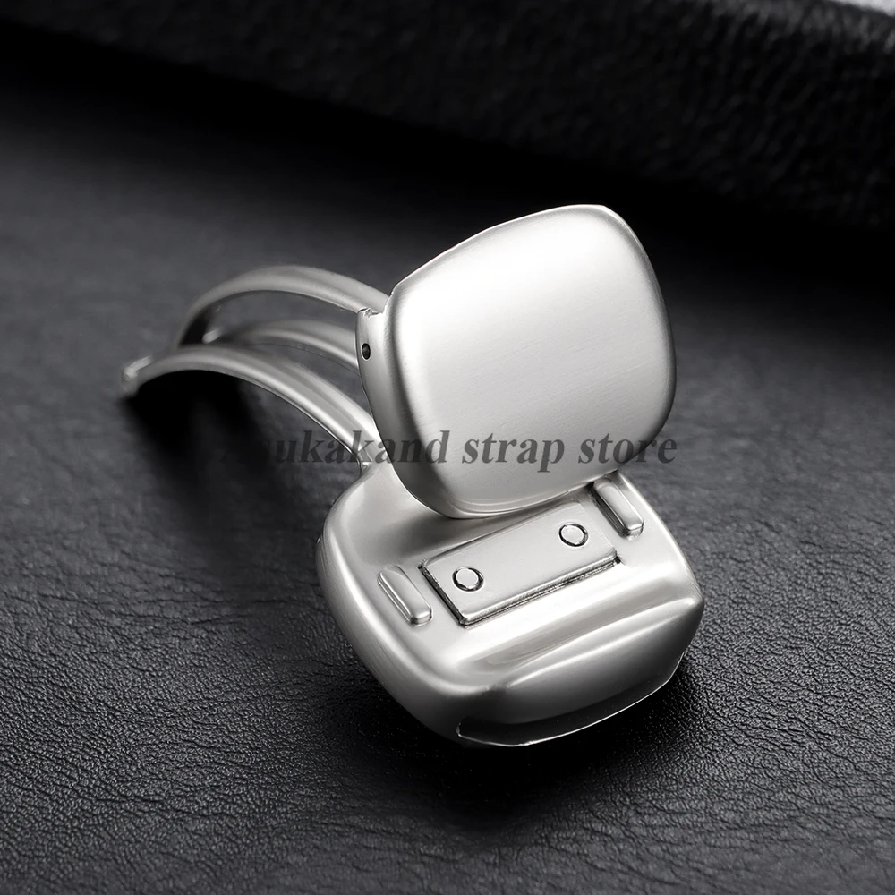 Stainless Steel Magnetic Strap Folding Clasp 20mm for Samsung for Huawei Metal Smart Bracelet Black Starlight Button Accessories