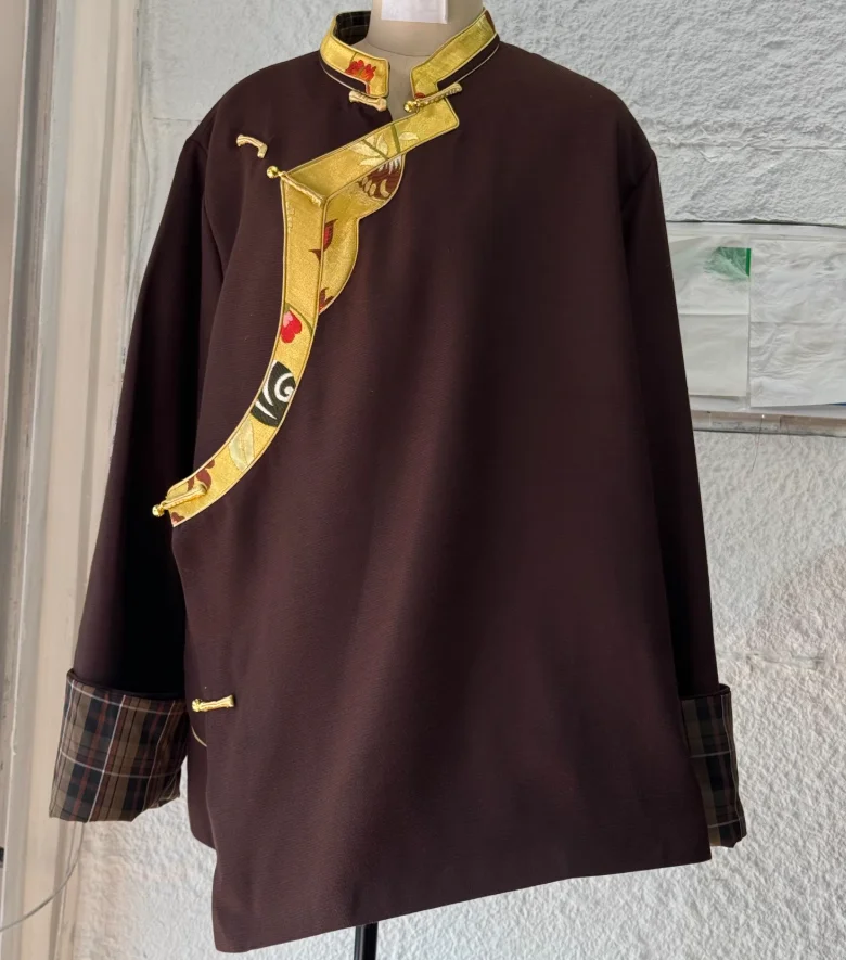 

Chinese Men's Winter Double-layer Vintage Top Xizang Clothes