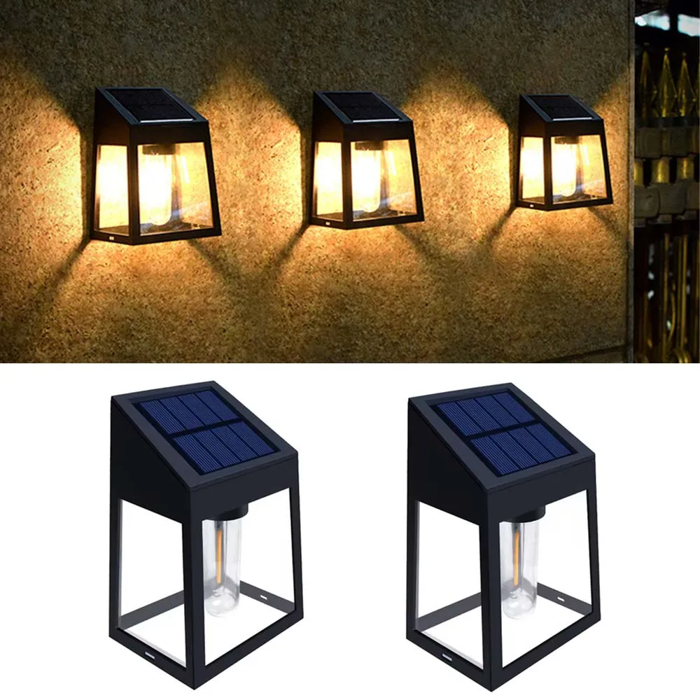 

2/4Pcs Solar Wall Lights Outdoor Garden Balcony Decoration Led Street Lamp Waterproof Landscape Stair Fence Pathway Solar Lights