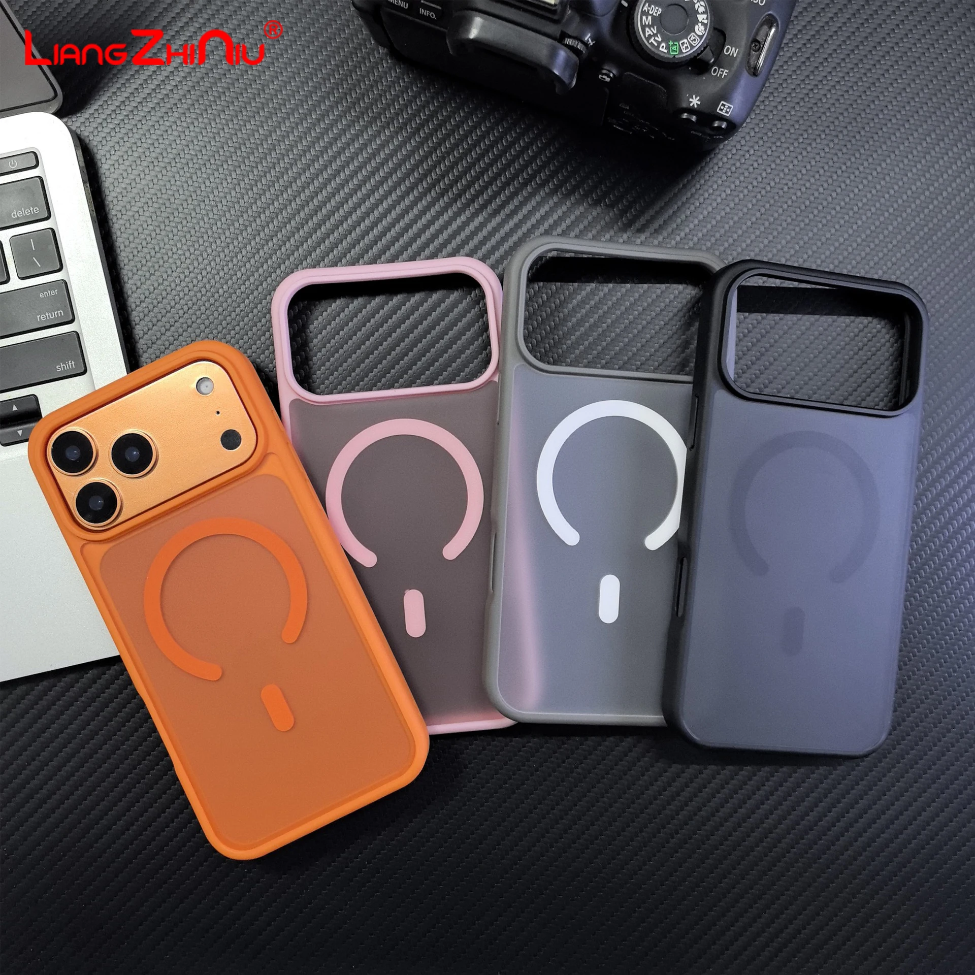 

Чехол Magsafe для Iphone 17 Pro Max 16 15 Pro, магнитный чехол для телефона, ТПУ + ПК, матовый противоударный чехол для iPhone 17, полупрозрачная задняя крышка