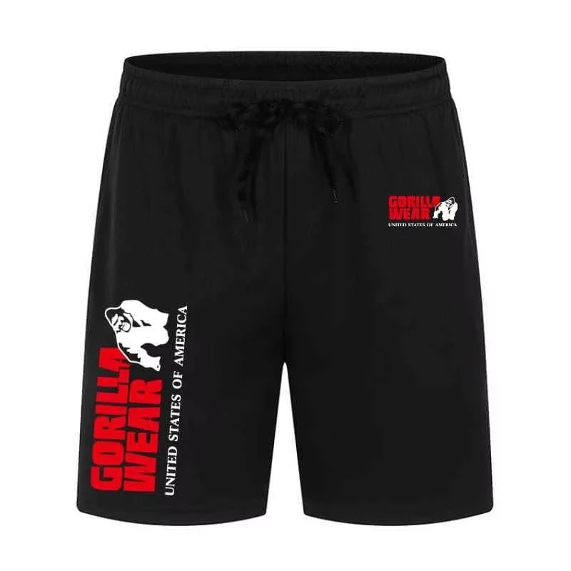 

Summer Pants for Men Women Gym Moto Brand Men Cotton Casual 5-point Pants Shorts Drawstring Waist Comfortable Gorilla Print