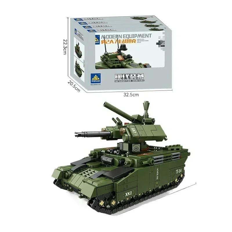 Militair 4 In 1 Moderne Apparatuur Tank Assemblage Model Jongen Bouwstenen Speelgoed Geschenk