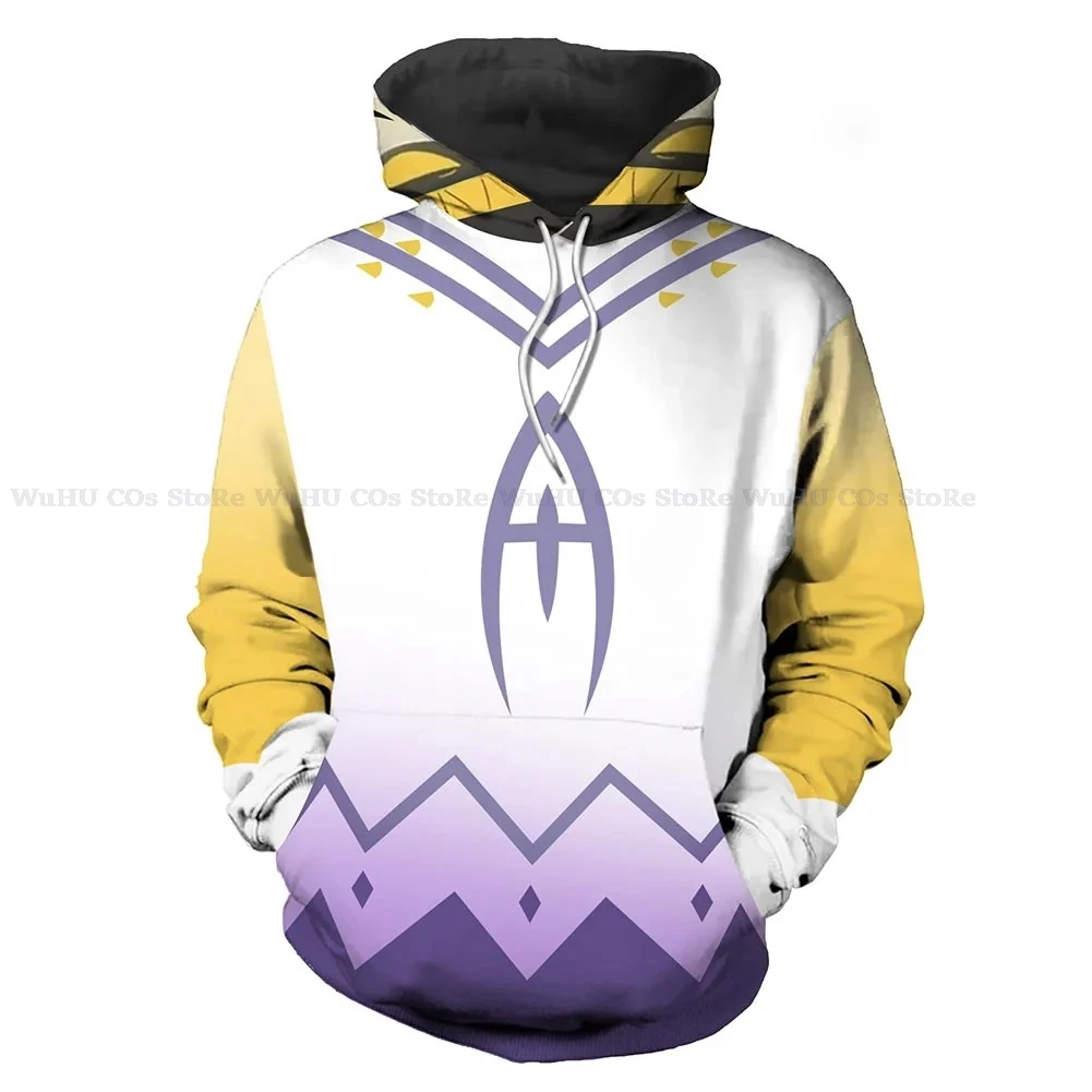 Anime hasbin Adam Cosplay, primer hombre, Adam, talla grande, Sudadera con capucha, uniforme, Hotel, niños, mujeres, Halloween