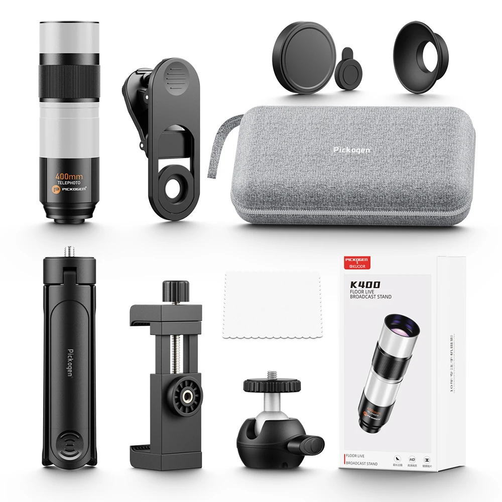 PICKOGEN 400mm Mobile Phone Telephoto Lens Telescope Zoom Phone Camera Lens for Iphone 17Promax Samsung Vivo X300 and Android