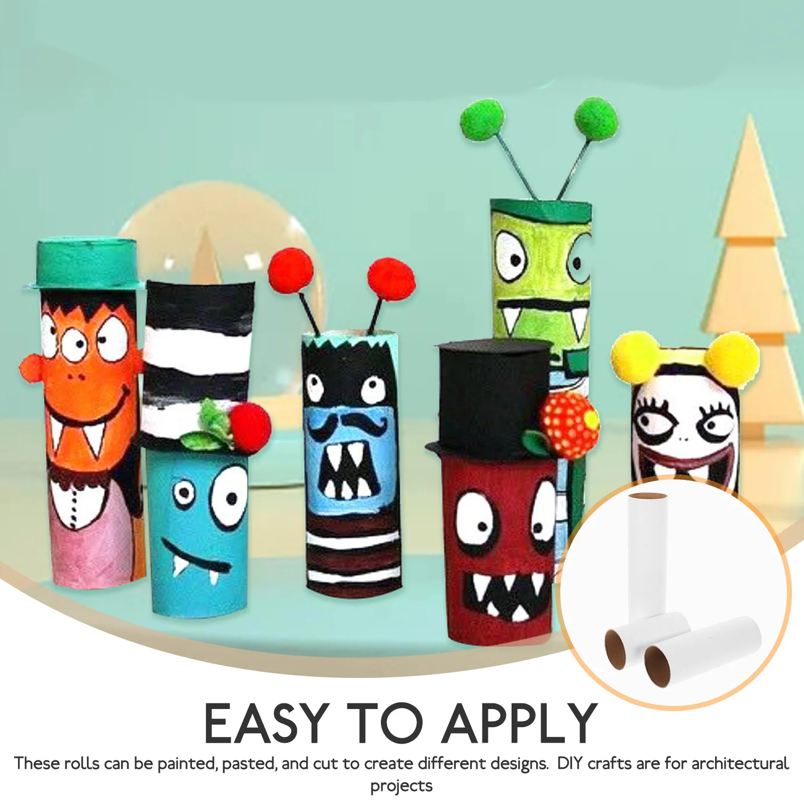 18 قطعة أنبوب ورقي لفات يدوية للرياح للأطفال مشاريع ذاتية الصنع ، مستلزمات فنية لرياض الأطفال ، أنابيب من الورق المقوى للنشاط الإبداعي