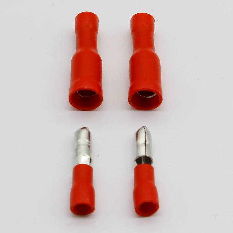Hot 50 X Red Male Female Bullet Connector Crimp Terminals Wiring