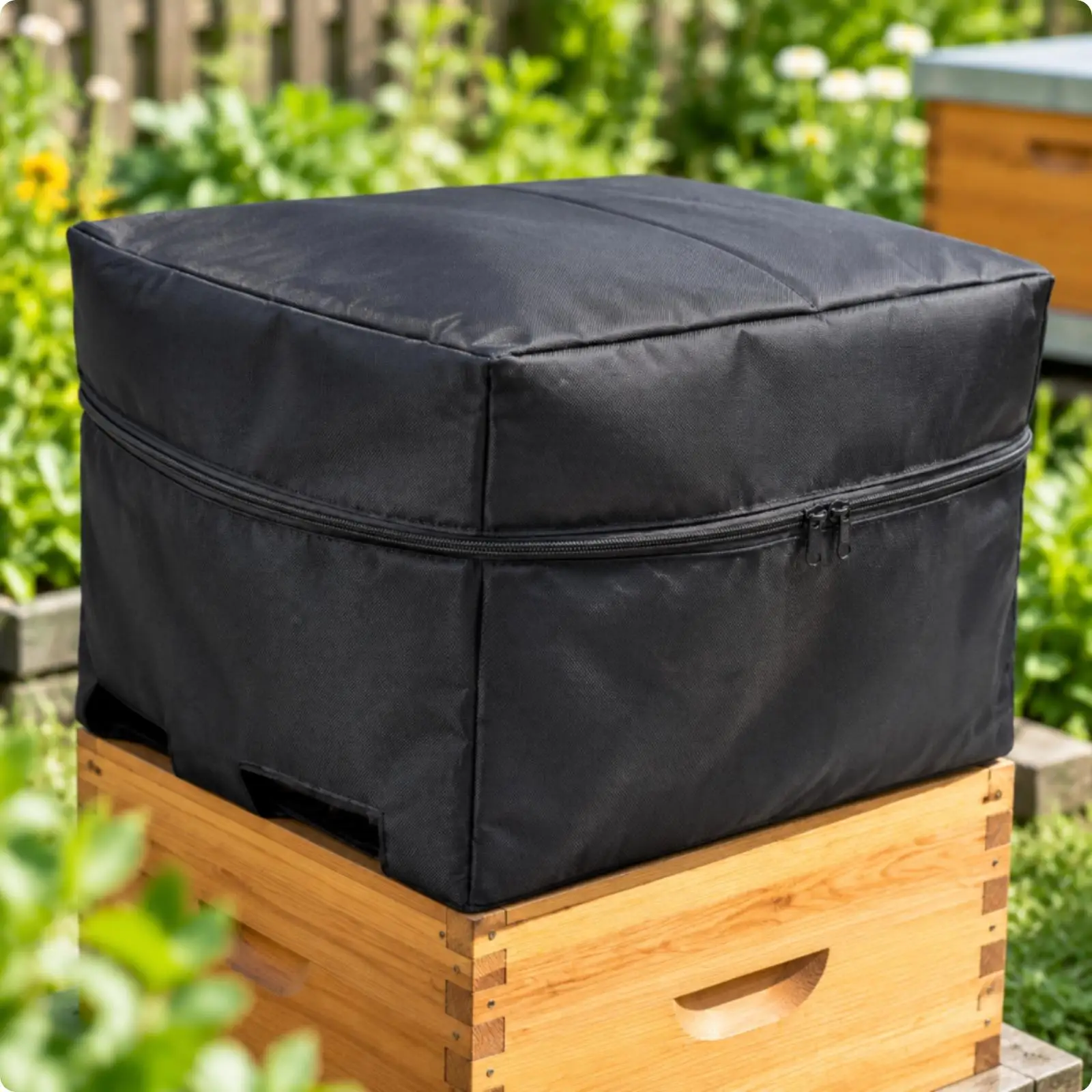 Padded Beehive Winter Cover Windproof Insulated Beehive Cover Bee Colony Winter Wrap Zippered Portable for Beekeepers