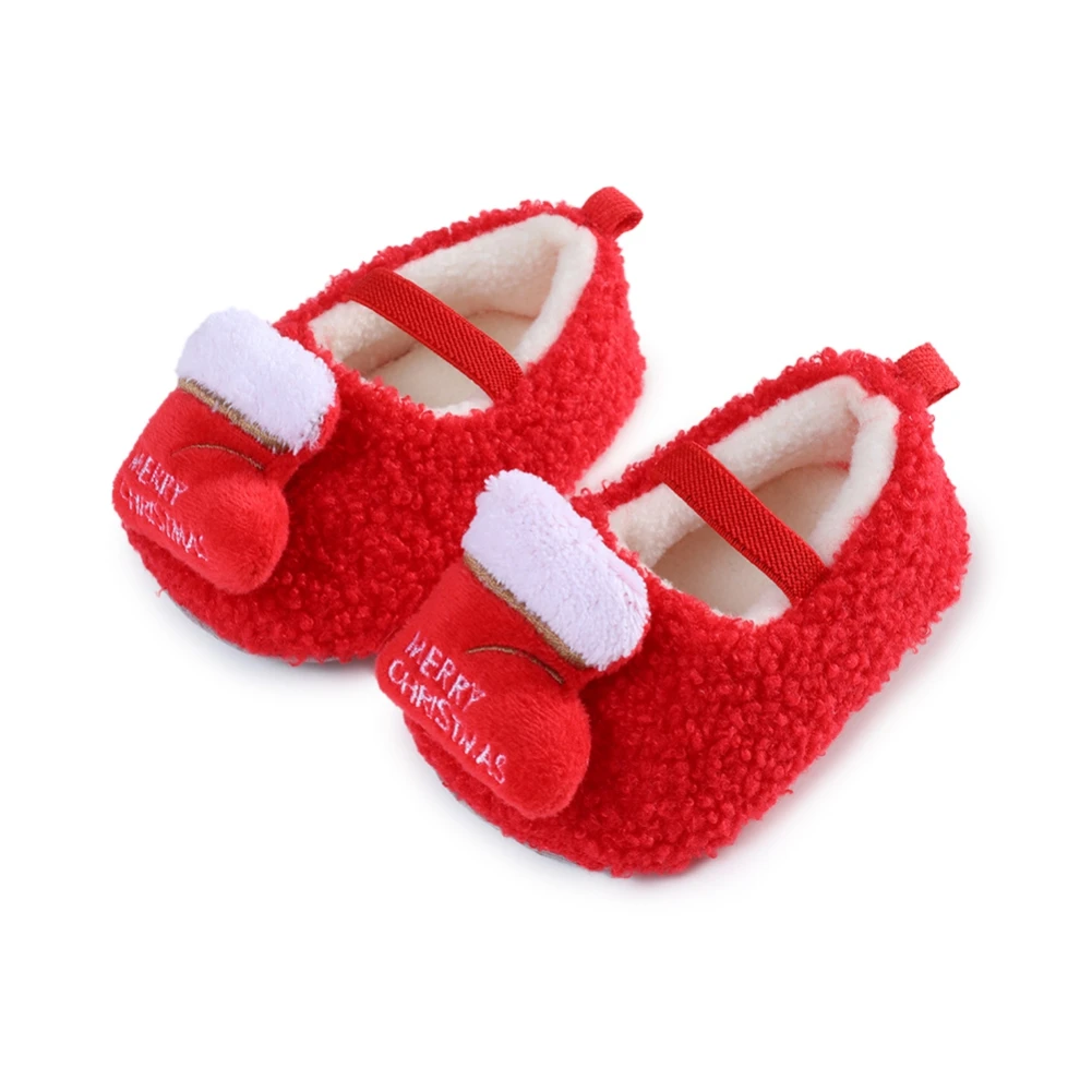 Santa Claus Baby Boy Girl Shoes 0-12 Months Newborn Christmas Fluffy Sneaker Toddler Soft Non-slip Sole Plush Boots