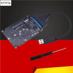 M2 USB Adapter M.2 NGFF to SATA Adapter MSATA To USB SATA 3.0 Converter External mSATA m.2 NGFF to SATA3 USB Adapter Riser Board