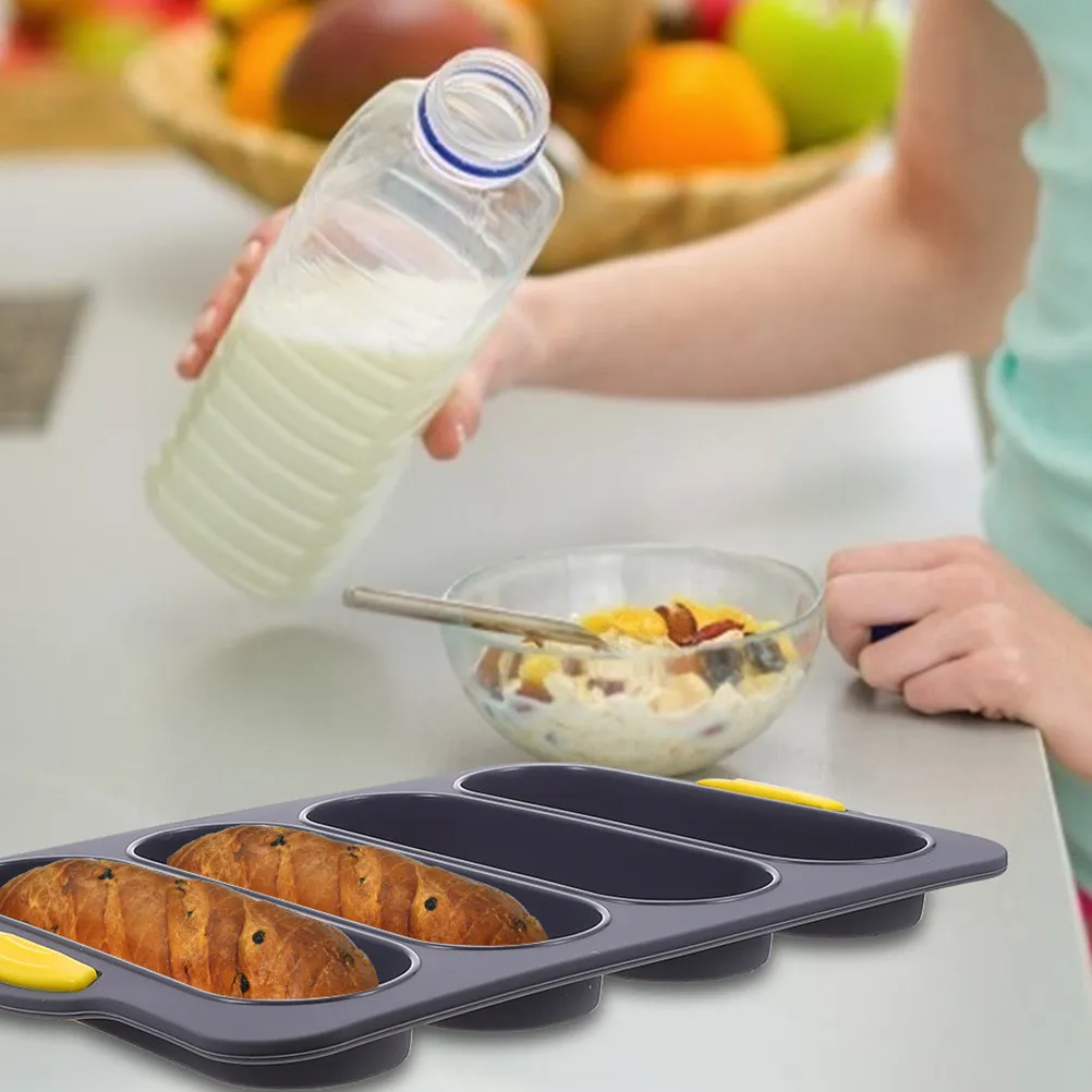 

2Pcs Silicone Baguette Baking Molds Nonstick Kitchen Gadgets Bread Cake Mold Dessert Baking Tools Set French Bread Mold