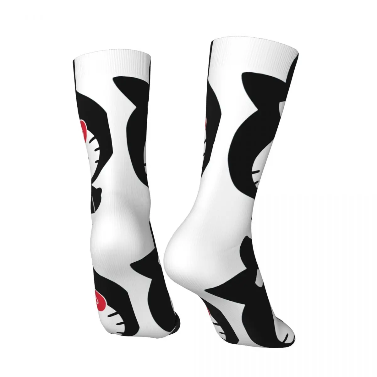 Retro Cool Penguin Hello Kitty Men's compression Socks Unisex Sanrio BADTZ-MARU Street Style Pattern Printed Novelty Crew Sock