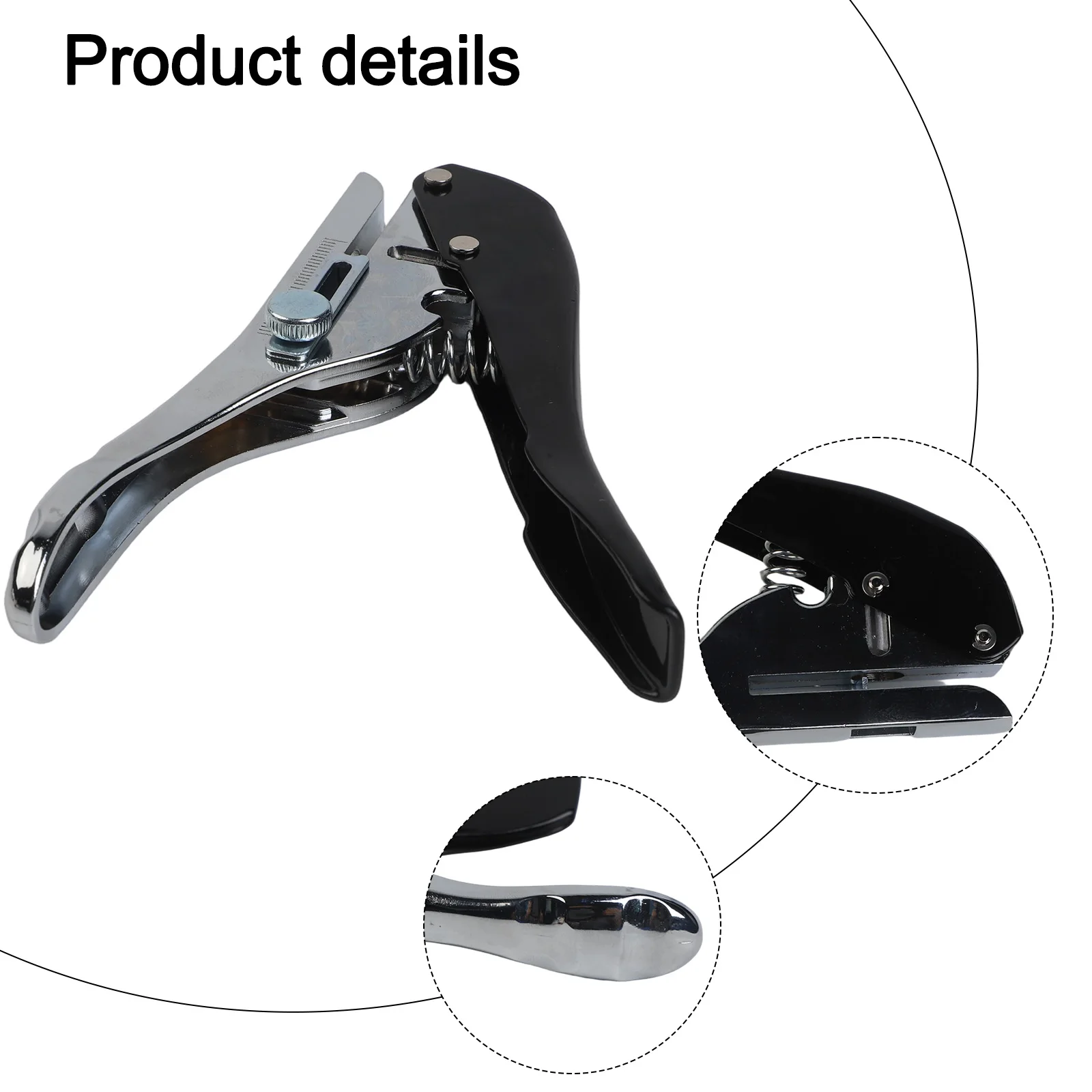 Pinza per fascette per bordi con profondità regolabile per progetti di lavorazione Risultati puliti Capacità di punzonatura profonda per la lavorazione della pelle