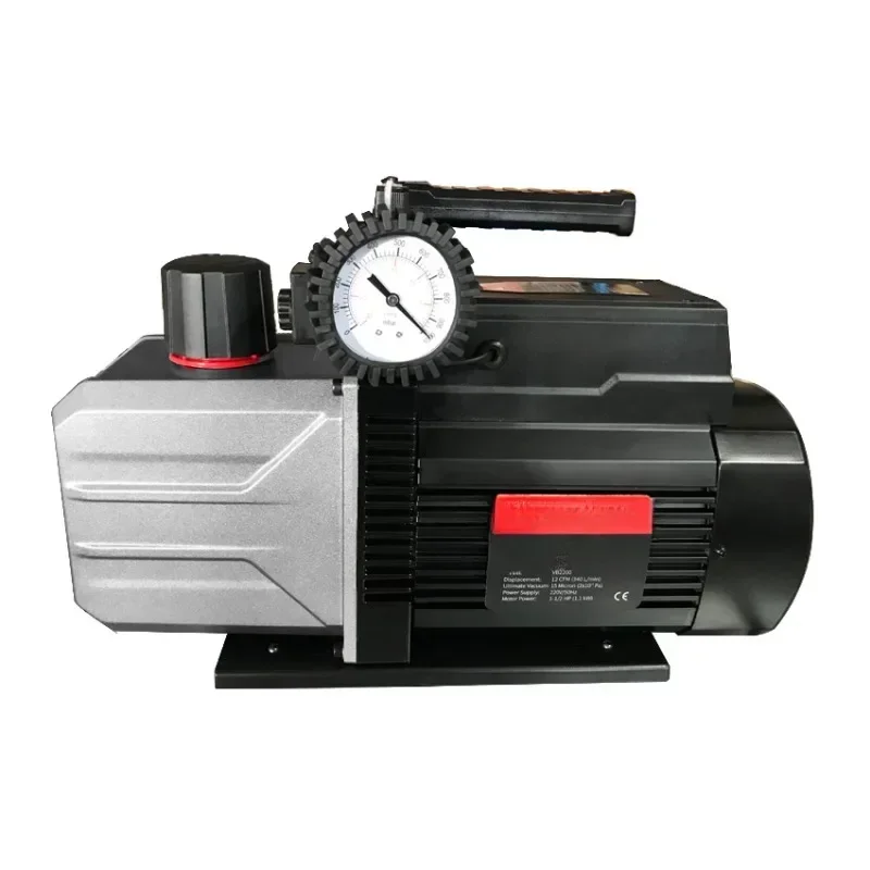 R32 R410A Refrigerant Vacuum Pump Double Stage 12CFM with Vacuum Gauge and Solenoid Valve Integrated Body Vacuum Pump Equipment