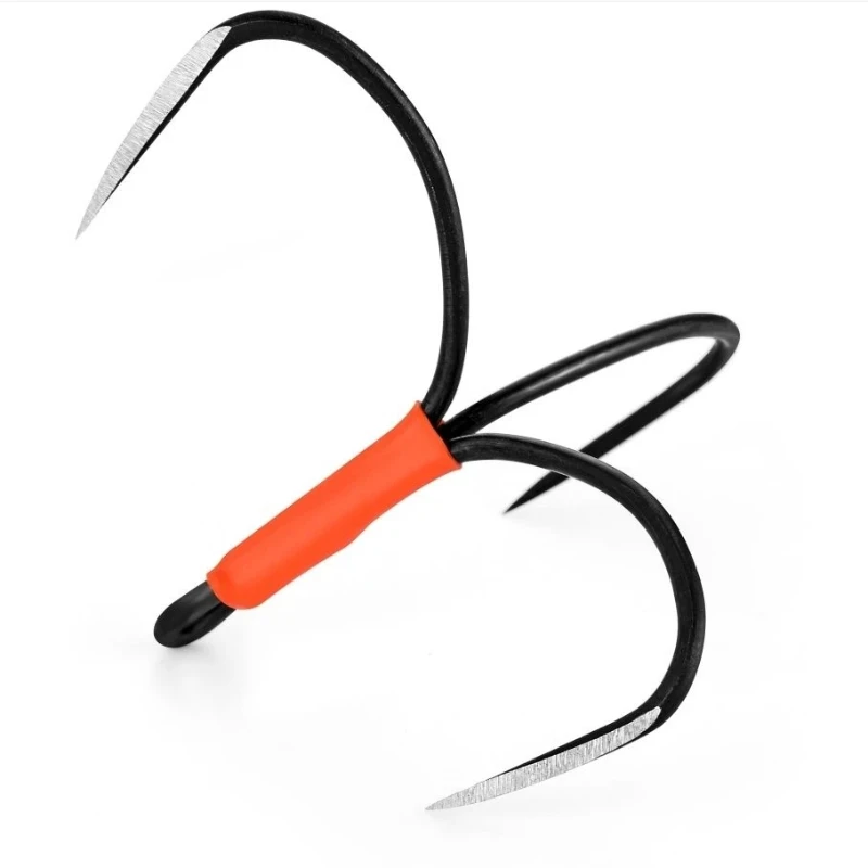 Anti Rust Treble Hooks Non-barb Triple Hooks Large Fishing Hook Anzuelos De Pesca Mar Three Anchor Hooks Carbon Steel Fish Hooks