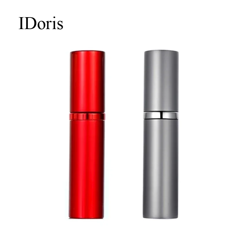 IDoris 2P Perfume Vaporizers Bottled Bottoms Perfume High-End Travel Portable Spray Small Sample Empty Bottle Dispenser Red+Grey