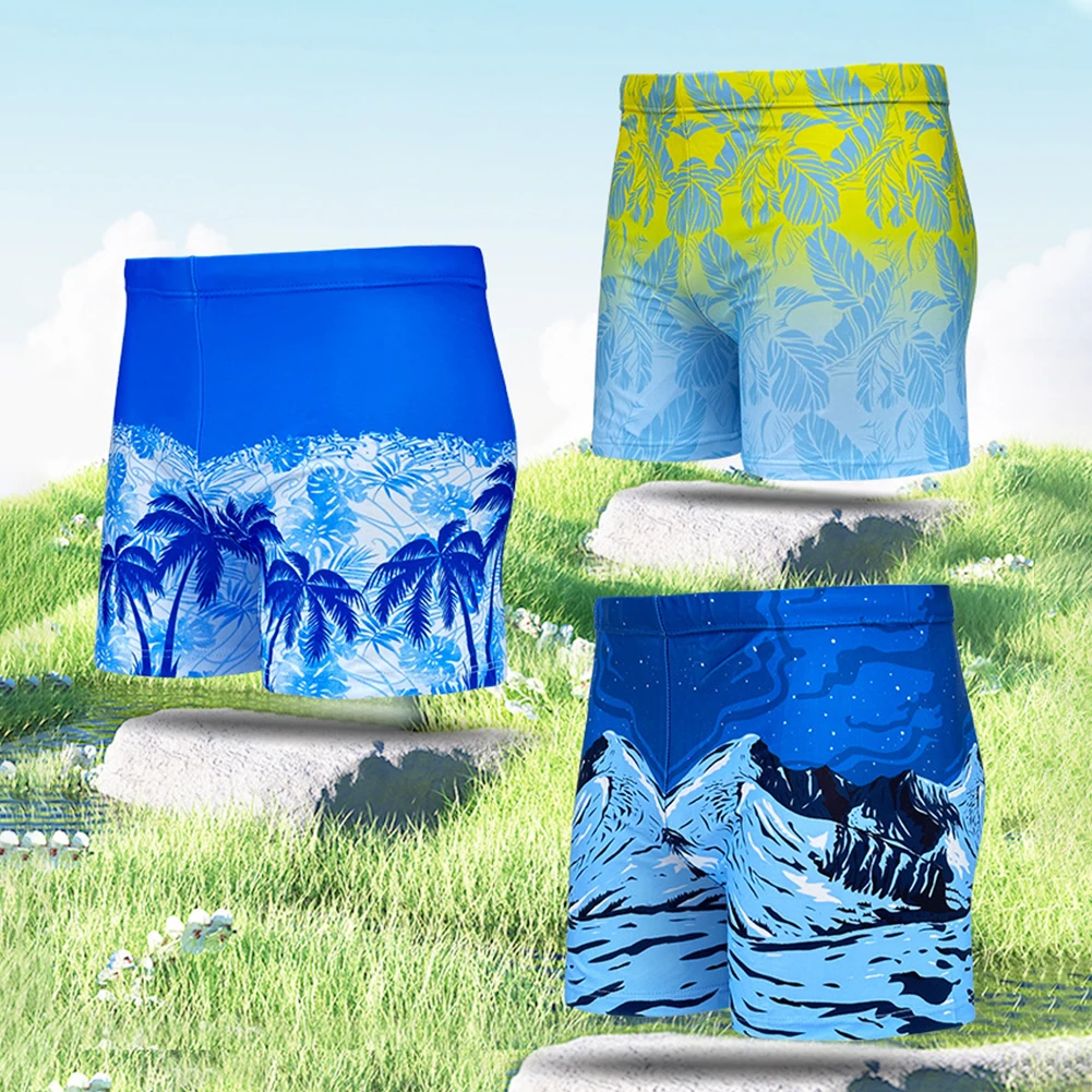 Impressão roupa de banho masculina calções de banho confortáveis de secagem rápida calções de banho forrados 15 tecido elastano 85 tecido poliéster