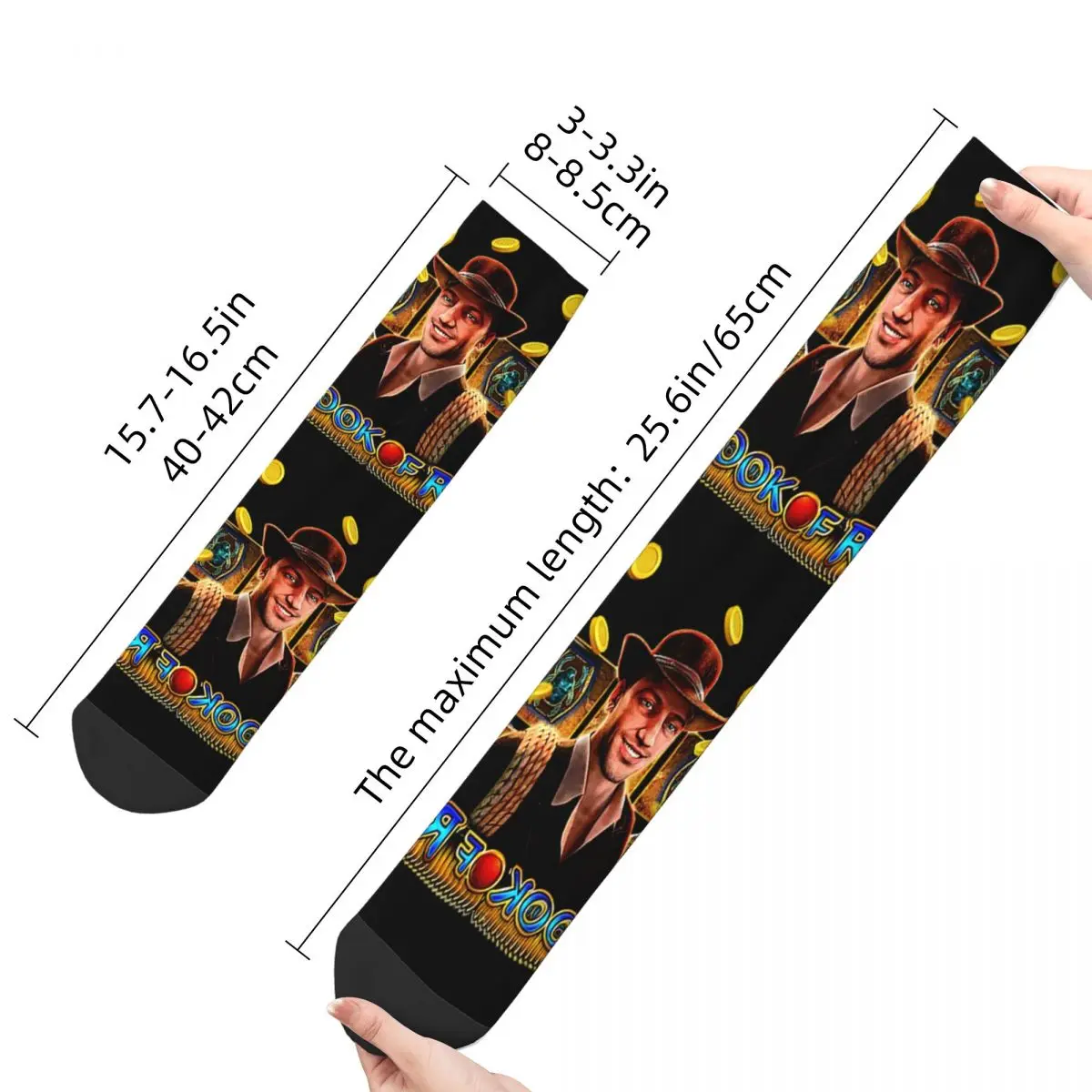 Calcetines Harajuku para hombre y mujer, medias suaves de monopatín, accesorios de Book Of Ra, para todas las estaciones