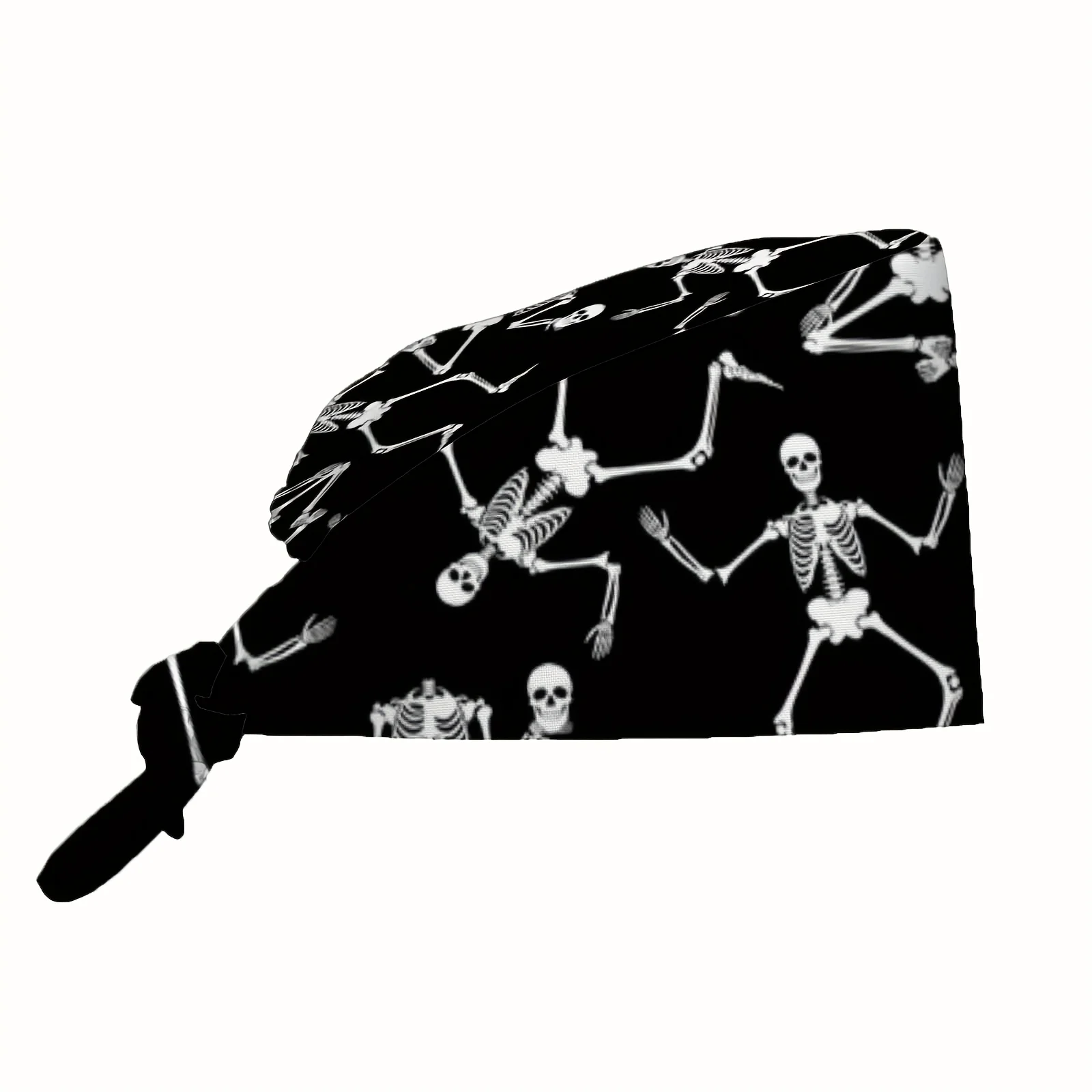 1pc Unisex Adjustable Work Hat Skeleton Design Lightweight Dust-Resistant Tie-Back Nurse Cap for Both Genders Stylish Chef Hat