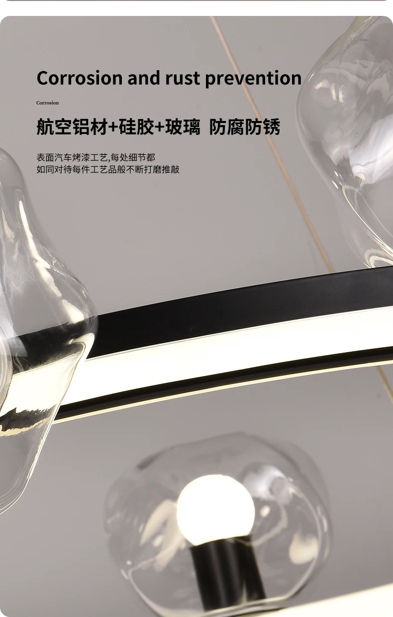 Nordic LED Chandelier Lighting Dining Living Room Bubble