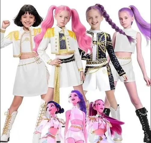 أزياء الهالوين التأثيرية لعام 2025 ، ملابس الأطفال لمجموعة الصيد الساحرة ، زي أداء التشجيع ، زي غناء K-pop #1