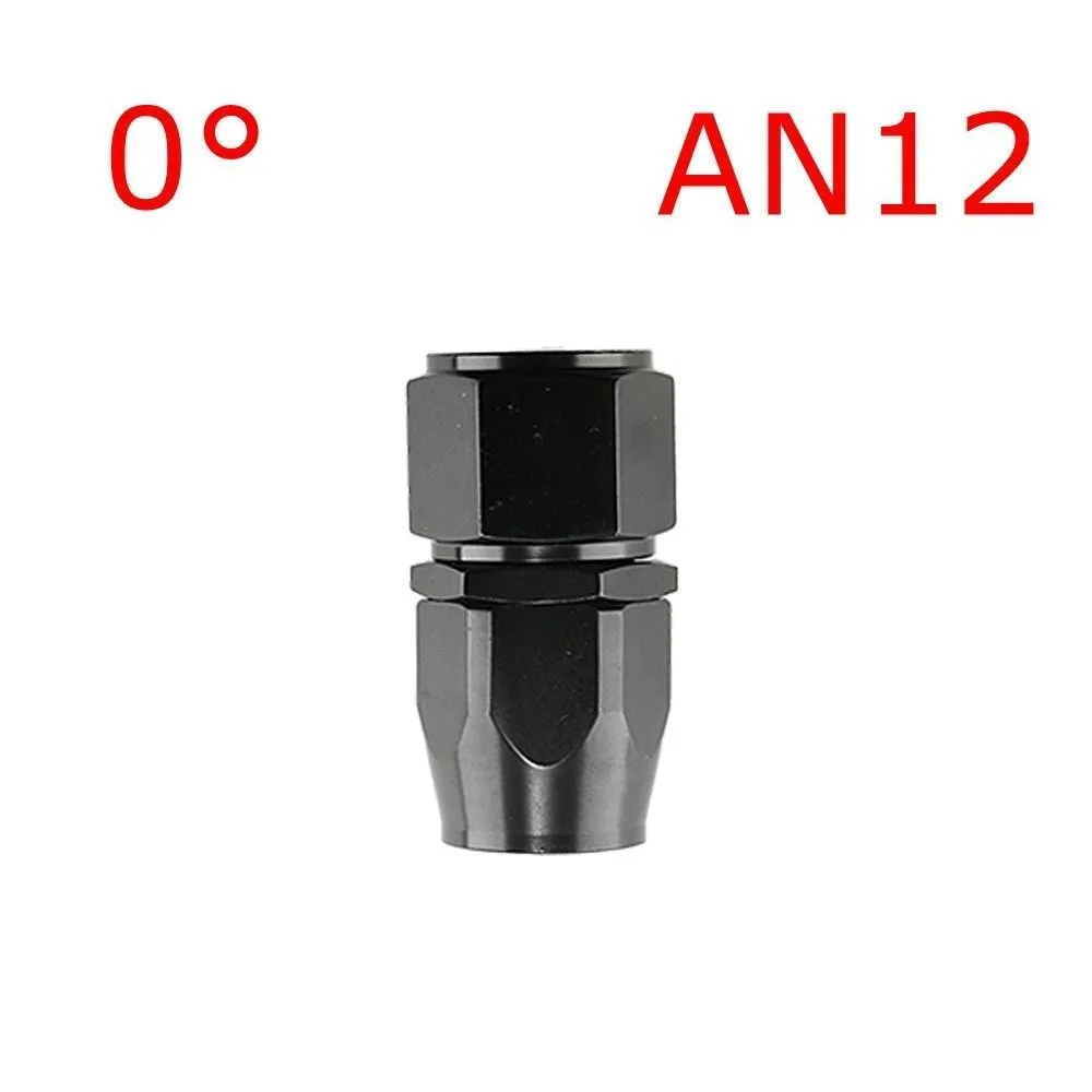 1 stück AN4/6/810/12 Gerade 0 °/45 °/90 °/180 ° Grad aluminium Swivel Schlauch End Fitting Adapter Öl Kraftstoff Linie NPT STECKER Schwarz