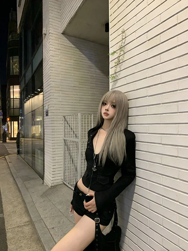 

Черная женская приталенная рубашка без рукавов с V-образным вырезом в американском стиле, дизайн «Hot Girl», новая весенняя модная премиум-рубашка