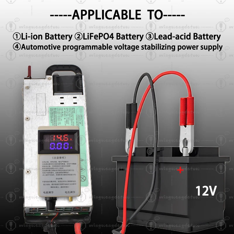 12V 100A 60A Adjustable Charger 3-15V 3-100A 14.6V 100A 20A 12.6V 20 Lithium Polymer For Lithium Ion/Lead Acid Battery
