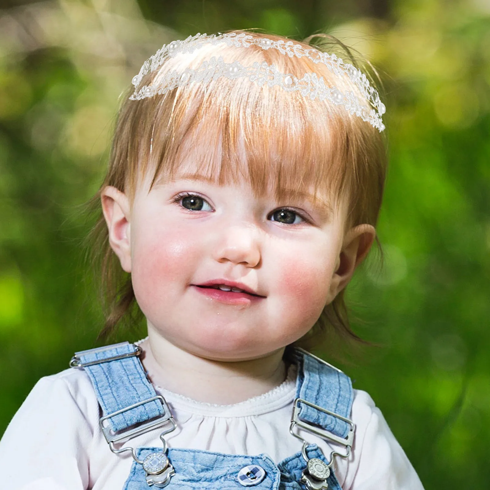 

Белая кружевная повязка на голову, однотонный бант, мягкие и легкие аксессуары для волос для детей, повседневный реквизит для фотосессии, детская повязка для волос