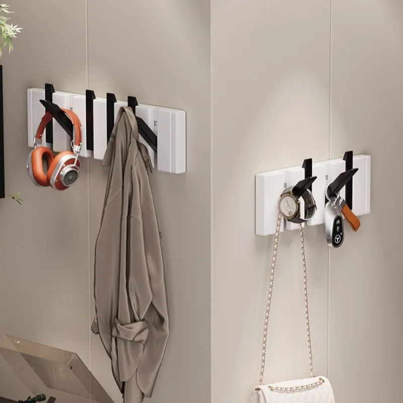 Home Wall Key Holder Magnet Hook Wall Clothes Keychain Hanger Entrance Hall Decoration Coat Rack Bedroom Door Coat Storage Racks