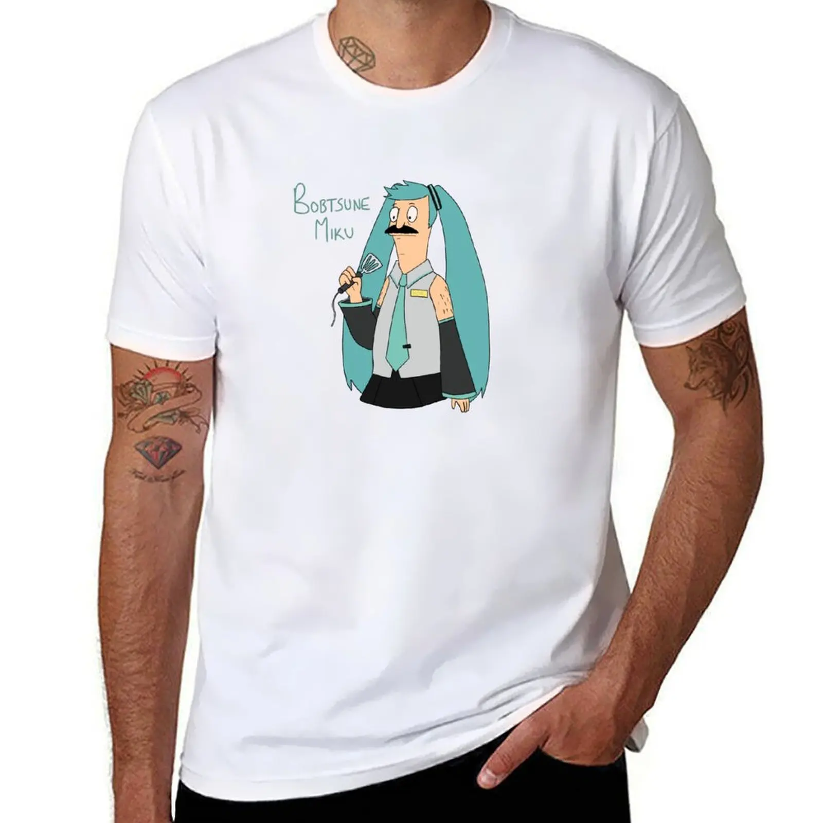 Bobtsune Miku T-Shirt boys whites anime clothes cheap stuff men clothings