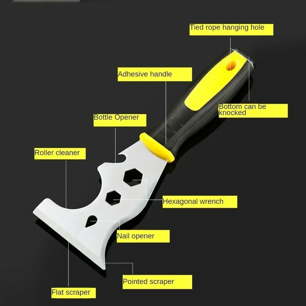 

Painters Stainless Opener Putty Tool In Can 1 Removal Scraper Multifunctional 9 Tool Caulk Paint Wallpaper Steel Knife Scraper