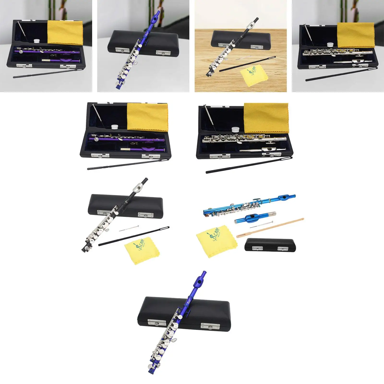 무대 공연용 하드 케이스 및 클리닝 키트 C 키가 포함된 피콜로