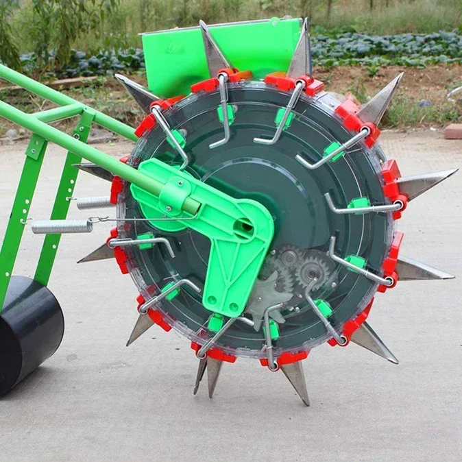 DD2244  Plants Cabbage Spreaders Coated Roller Seeder Steel Frame Plow Row Marker Blade Precision Push Seeder Garden Supplies