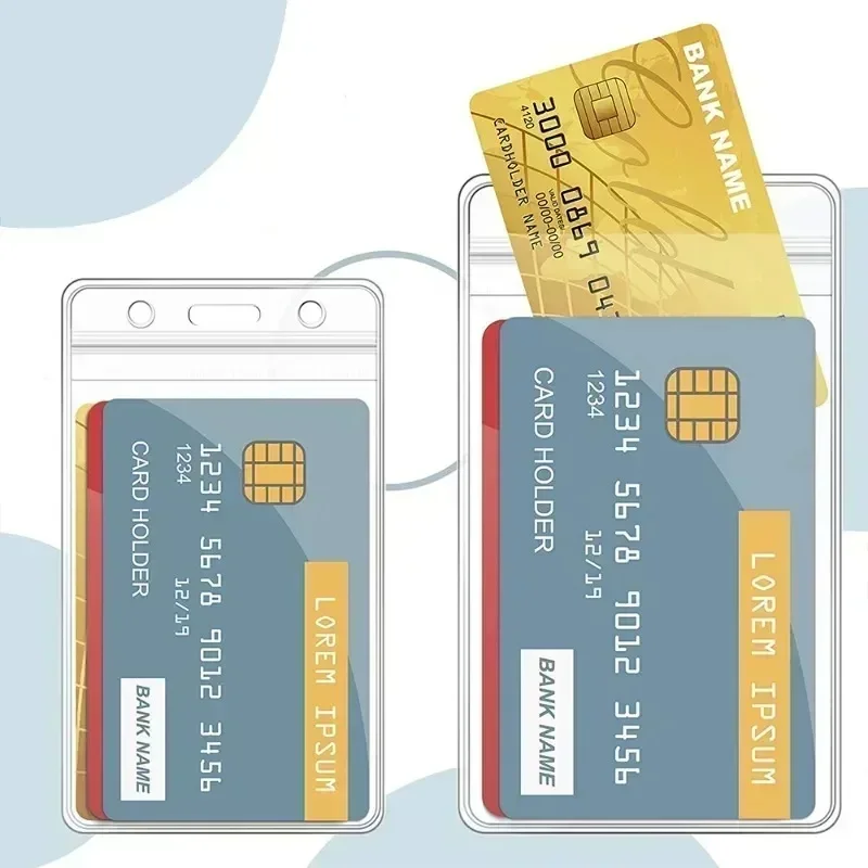 10/1PCS Waterproof Transparent Card Holder Plastic Protector Case Business Bus Bank Credit Card Protector ID Card Badge Holders