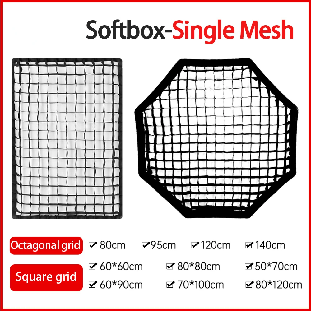 50*70/60*60/60*90/70*100/80*80/80*120cm 95cm 120cm 140cm Honeycomb Grid for Godox Photo Reflector Umbrella Octagon Softbox