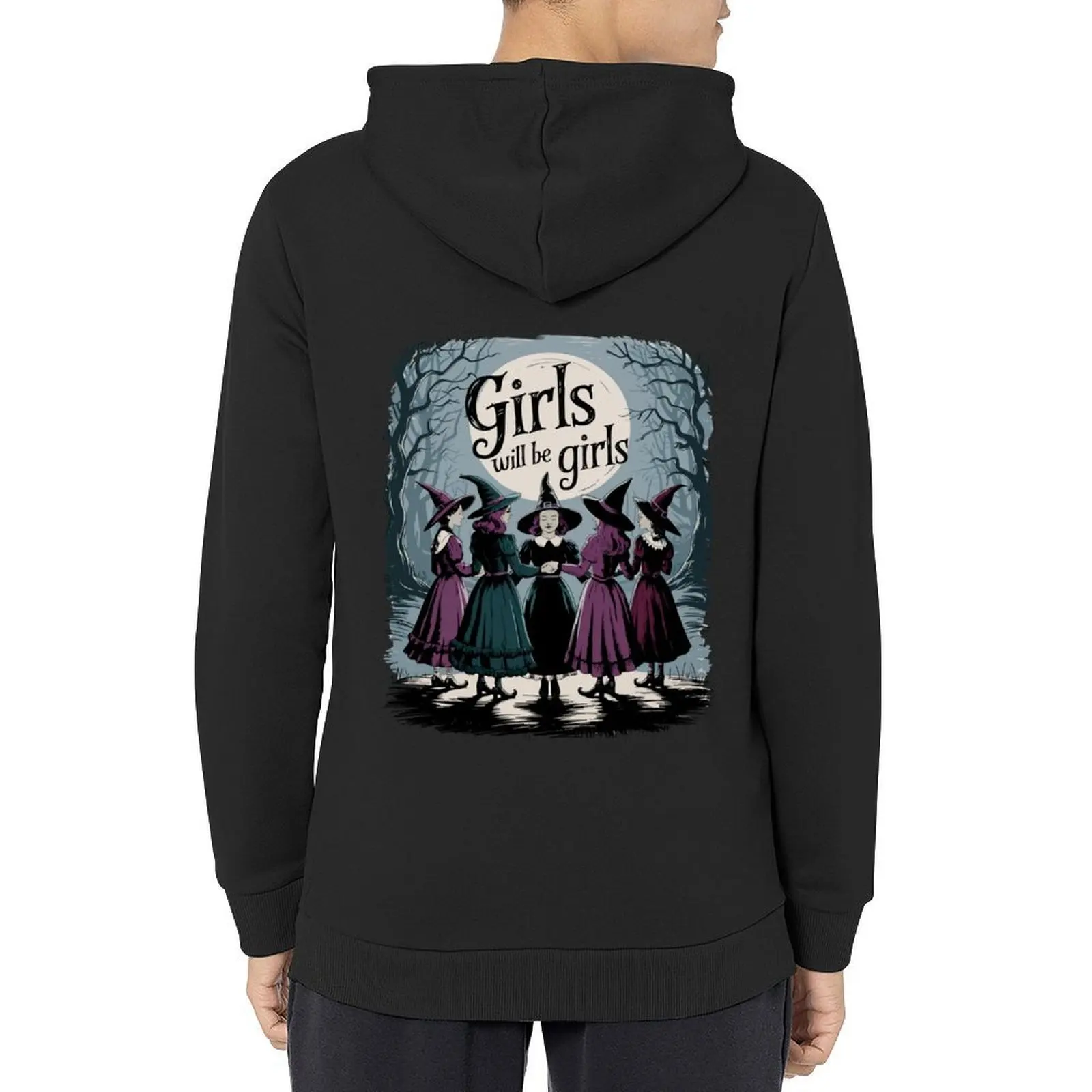 

Girls Will Be Girls Embrace Witchy Vibes Gothic Empowerment Hoodie autumn autumn new products blouse men's hoodies