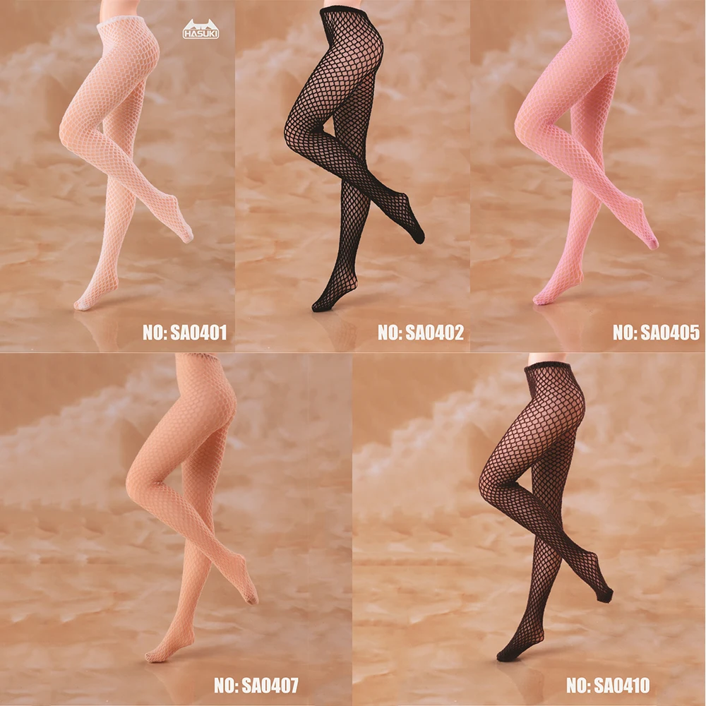 

HASUKI SA04 6 Colors 1/12 Women's Accessory 3D Shereo Fishnet Leggings Stockings Seamless Pantyhose Model for 6'' Action Figure