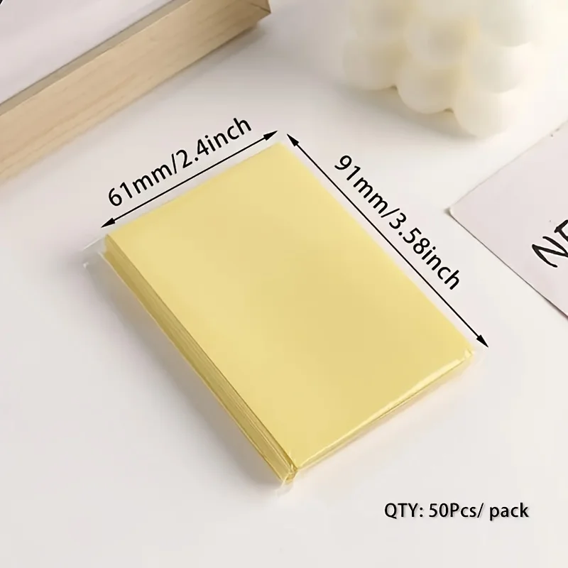 50pcs Laser Heart-shaped Pattern Card Protective Film, Photo Protection Cover, Suitable for ID Cards, Student Cards，game Card