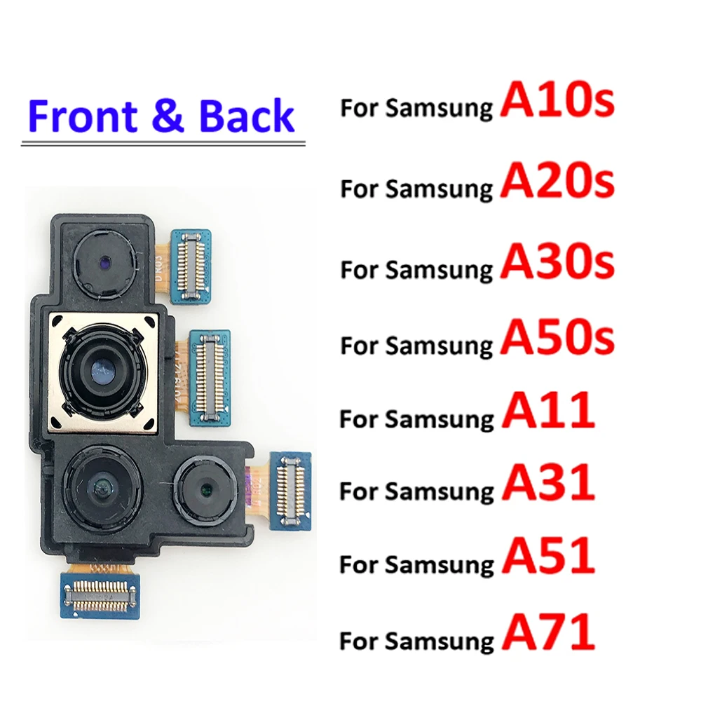 New Front Camera With Back Rear Camera Module Flex Cable For Samsung A10S A20S  A30S A50S A51 A11 A31 A71