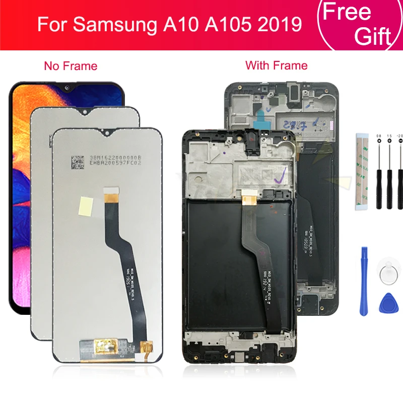 For Samsung galaxy A10 lcd Digitizer A105/DS A105F A105FD A105M Display Touch Screen with frame Digitizer For Samsung A10 lcd