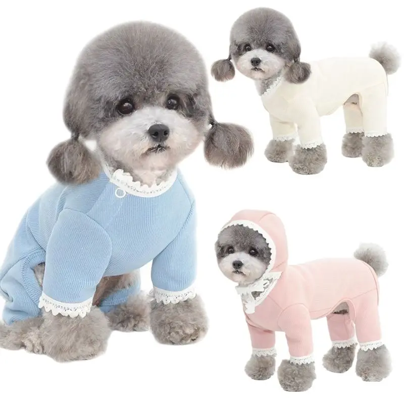 Small Dog Pajamas Jumpsuit Spring summer Puppy Outfit Sleepwear Yorkshire Pomeranian Poodle Bichon Schnauzer Dog Clothing Coat