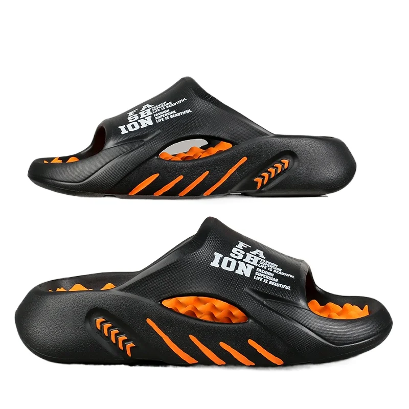 Herren-Massage-Slipper, ultraweiche Cloud-Slipper, dicke Sohle, rutschfeste Indoor-Outdoor-Sandalen, lässige Strand-Flip-Flops, große Größen 48 49